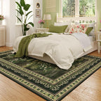 Rugcomf Area Rugs 8x10 Clearance Impressionist-Style Vintage Washable Area Rug - Image 2