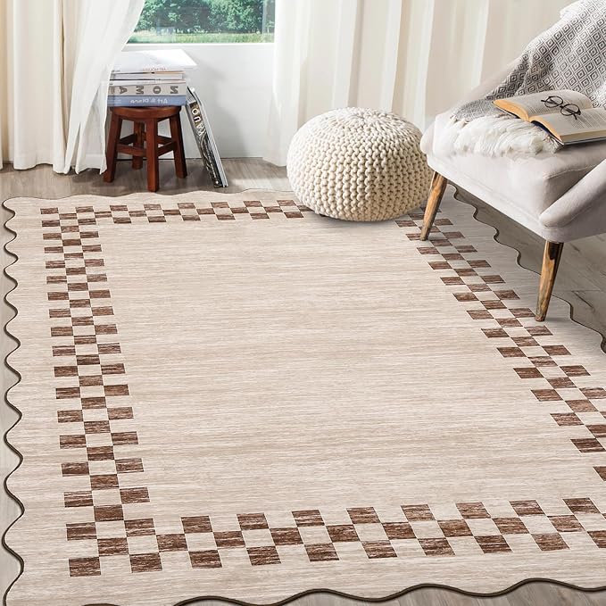 GarveeHome Scalloped Washable Rug 9x12 Area Rug - Image 7