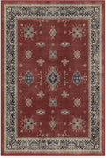 RUGGABLE Washable Vintage Area Rug – Verena Amber Red 4x6, Stain-Resistant by RUGGABLE