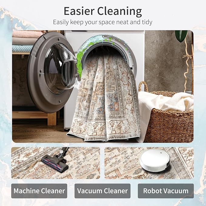Enkor Runner Rugs for Hallway, 2.6x13 Washable Soft Non Slip Floor Rugs for - Image 4