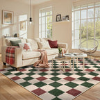 LIVEBOX 8x10 Area Rugs for Living Room Clearance, Checkered Non-Slip Washable - Image 9