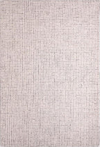 Hand-Tufted 100% Wool Pile Area Rug – Geometric Textured Grid Check Pattern – - Image 2