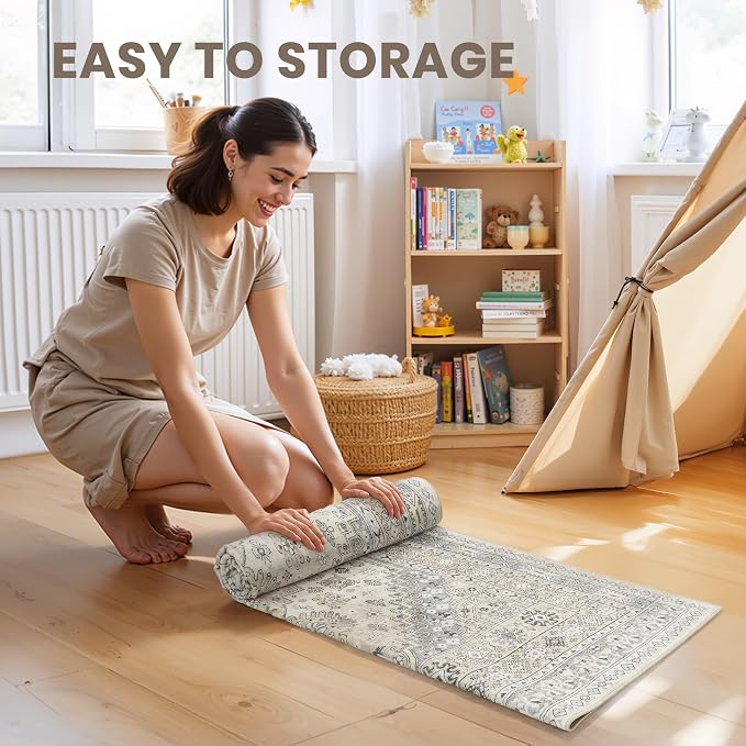 zesthome 10x14 Area Rugs, Stain Resistant Washable Rug, Ultra-Thin Rugs - Image 8