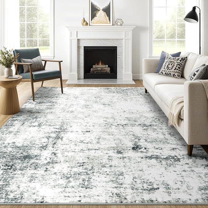 8x10 Machine Washable Area Rug for Living Room, Kids and Pets Friendly for by GERUIMO