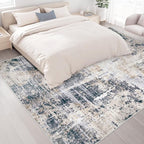 Area Rugs 8x10 Living Room: Washable Rug Modern Abstract Large Rugs Soft Non - Image 4
