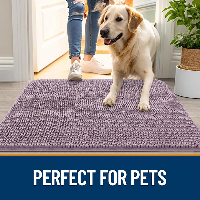 OLANLY Dog Door Mat for Muddy Paws 70x46, Absorbs Moisture and Dirt, Absorbent - Image 6