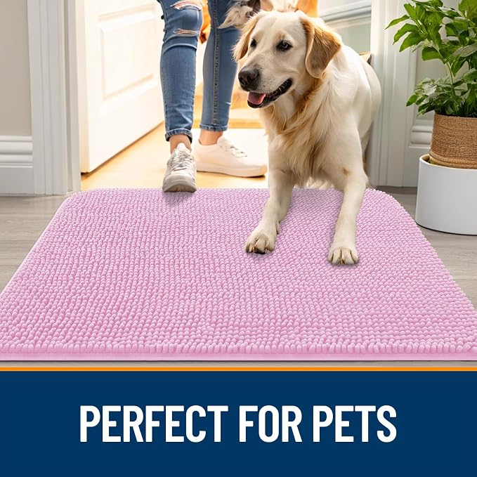 OLANLY Dog Door Mat for Muddy Paws 59x20, Absorbs Moisture and Dirt, Absorbent - Image 6
