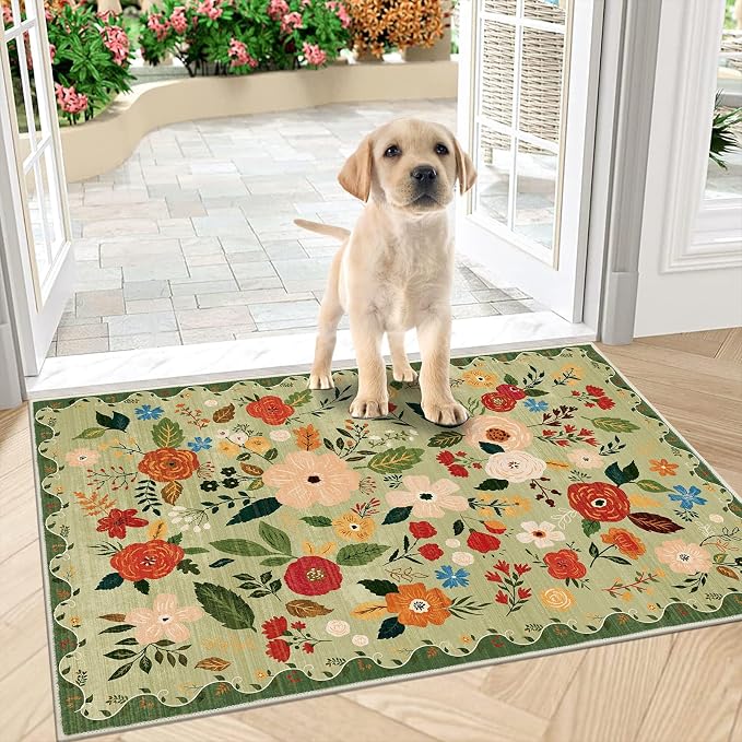 U'Artlines Indoor Door Mat Entrance Rug 2'x3'Soft Non Slip Machine Washable - Image 3