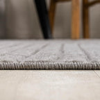 JONATHAN Y Hallie High-Low Curve Gray/Ivory 5' Round Indoor/Outdoor Area Rug - Image 6