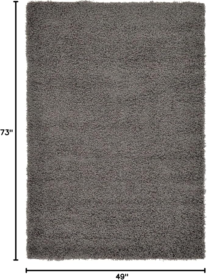 Unique Loom Solid Shag Collection Area Rug - Image 2