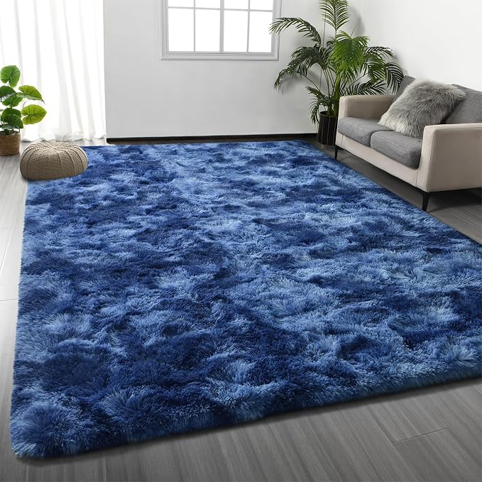 Large Shag Area Rugs 6 x 9, Plush Fuzzy Rugs by Deerhoo
