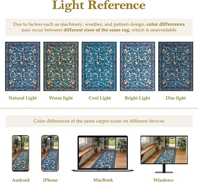 Collive Kitchen Runner Rugs Non Slip, Washable Jungle Animal Carpet Runners - Image 8