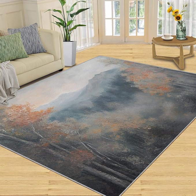 8x10 Autumn Forest Rugs for Living Room - Image 3