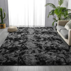 Large Shag Area Rugs 9 x 12, Tie-Dyed Plush Fuzzy Rugs - Image 3