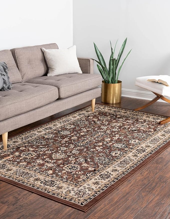Rugs.com Yasmin Collection Rug – 6' x 9' Brown Medium Rug Perfect - Image 5