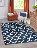 Rugs.com Lattice Collection Rug – 2x3 Dark Blue Medium-Pile Rug Perfect by Rugscom