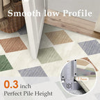 3x8 Runner Checkered Rug for Hallways Colorful Washable Long Carpet Non-Slip - Image 6