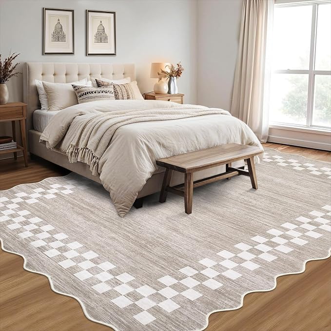GarveeHome Scalloped Washable Rug 9x12 Area Rug - Image 7
