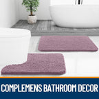OLANLY Bathroom Rugs 36x24, Extra Soft Absorbent Chenille Bath Rugs, Rubber - Image 7