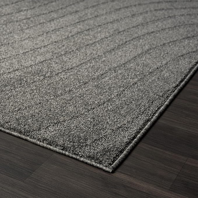 LUXE WEAVERS Modern Geometric Wave Anthracite 2x8 Area Rug - Image 6