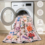 Entryway Rug 2X3 Small Rugs: Floral Washable Door Mat Vintage Soft Low Pile - Image 6