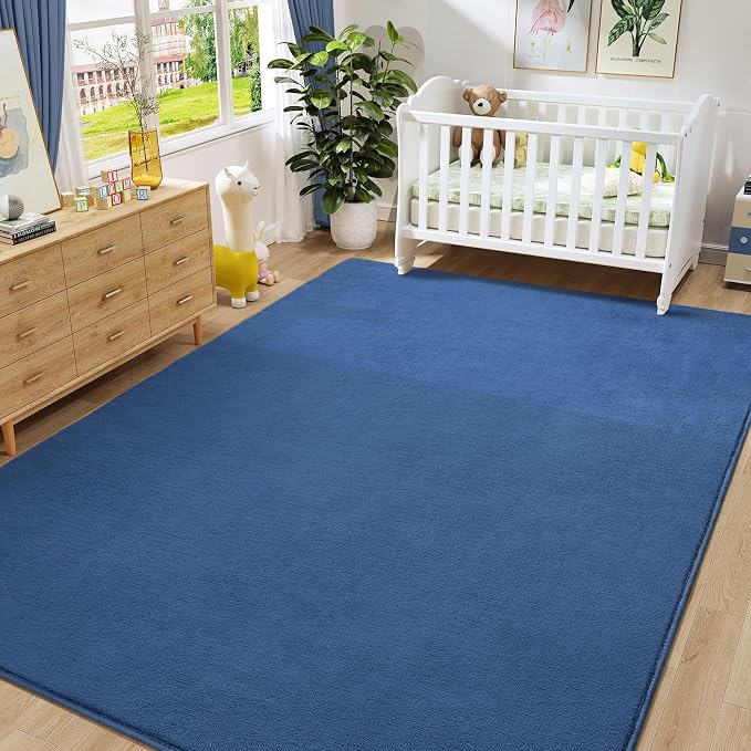 Amearea Modern Area Rugs for Bedroom Living Room, 4x6 Feet Blue Thickened - Image 8