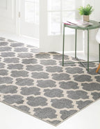 Rugs.com Lattice Collection Rug – 9' x 12' Dark Gray Medium Rug Perfect - Image 4