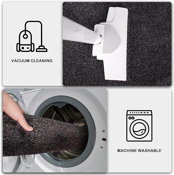 PURRUGS Dirt Trapping Door Mat 34" x 59", Non-Slip Machine Washable Entry Rug - Image 7