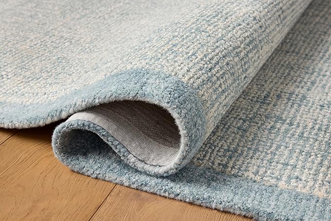 Loloi Magnolia Home by Joanna Gaines Henley Collection HNY-01 Ivory/Blue 7'-9" - Image 3