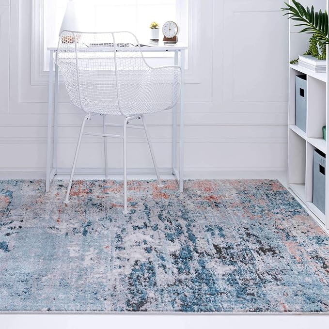Rugs.com Leipzig Collection Area Rug – 8X11 Multi Low-Pile Rug Perfect - Image 4