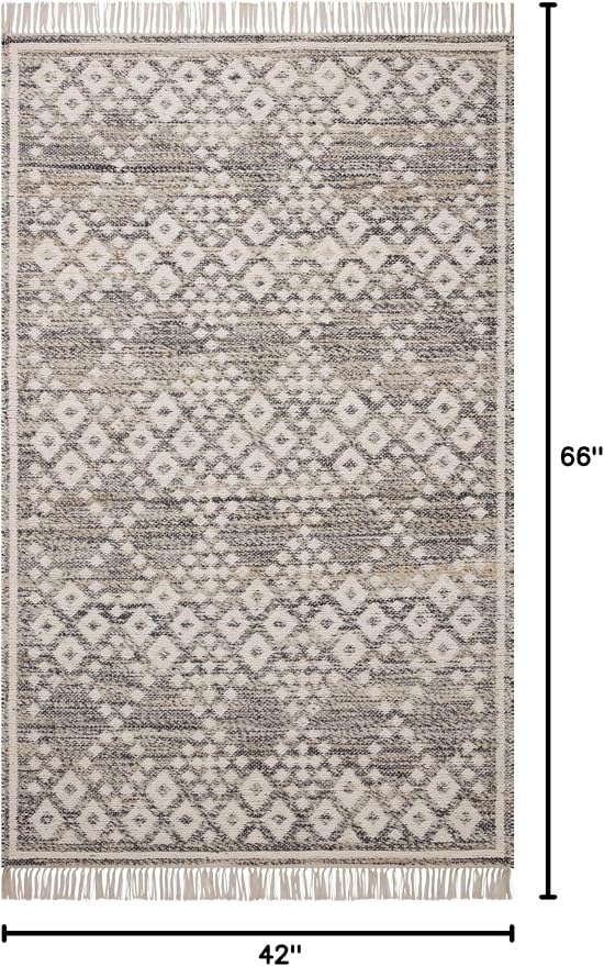 Loloi Angela Rose Rivers Collection RIV-01 Denim/Ivory 3'-6" x 5'-6" Reversible - Image 2