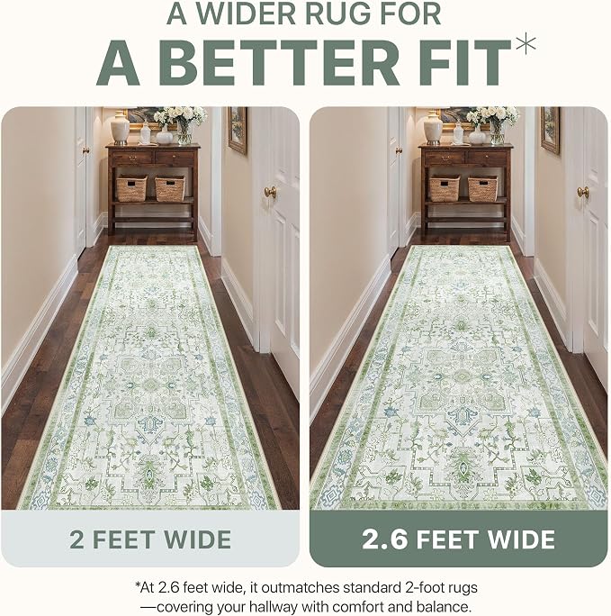 Area Rug 2x3 Doormat, Machine Washable Low Pile Vintage Rugs, Small Lightweight - Image 8