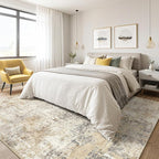 5x8 Area Rug Living Room: Machine Washable Large Abstract Soft Thin Rugs Stain - Image 4