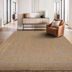Beverly Rug Easy Jute Framed Border Rug 4x6 Washable Durable Indoor Outdoor - Image 5