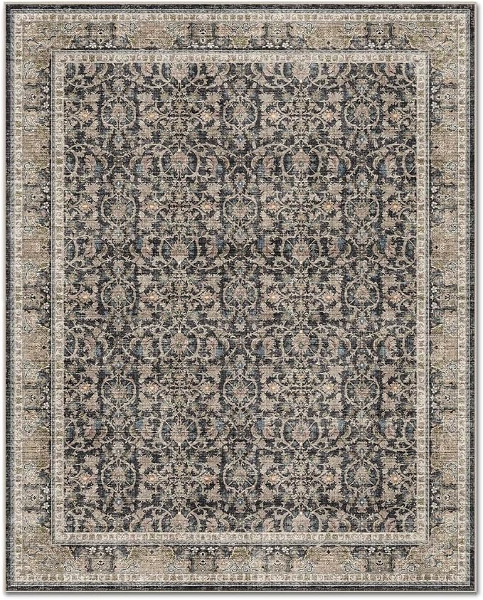 Washable 8x10 Area Rugs for Living Room, Boho Non-Slip Vintage Distress Large - Image 8