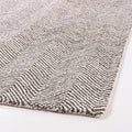 Modern Herringbone Chevron Collection Handcrafted Wool Area Rug by RestorationandRenovation
