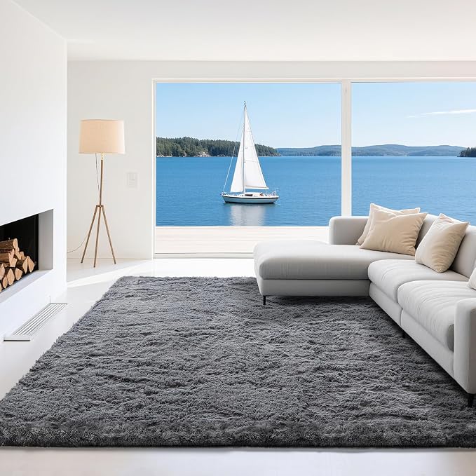 8x10 Area Rugs for Living Room Bedroom, Soft Fluffy Shaggy Bedside Rug - Image 3