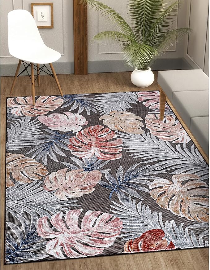 CAMILSON Indoor Outdoor Rug, Easy-Cleaning Non-Shedding Living Room, Garden and - Image 3