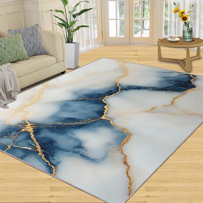 2x3 Abstract Marble Rugs for Entryway - Image 3