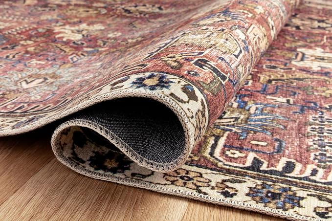 Loloi Chris Loves Julia Jules Collection JUL-01 Merlot/Multi 3'-6'' x 5'-6'' - Image 8