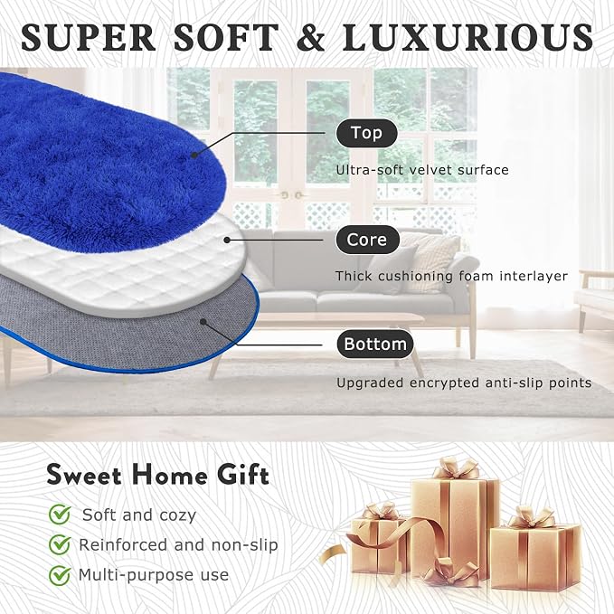 Soft Fluffy Area Rug for Bedroom, Non-Slip Cozy Plush Shag Carpet for Boys Kids - Image 4