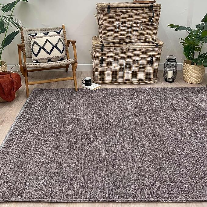 Alfa Rich 4x6 Dark Gray Washable Area Rugs by AlfaRichRugs