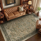 Moody 6x9 Area Rugs for Living Room, Low Pile Thin Washable Non Slip Rugs for by Jainmy