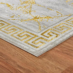 GLORY RUGS Area Rugs Marble 2x7 Cream Gold Carpet Modern Abstract Rug Living - Image 6