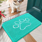OLANLY Dog Door Mat for Muddy Paws 24x16, Paw Print Design, Absorbs Moisture by OLANLY