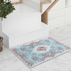 Easy-Going Floral Area Rug 2x3 Washable Entryway Rugs Front Door Mat Indoor by Easy-Going