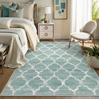 Lahome 5x7 Area Rug Green Rug Low Pile Indoor Washable Rugs - Image 4
