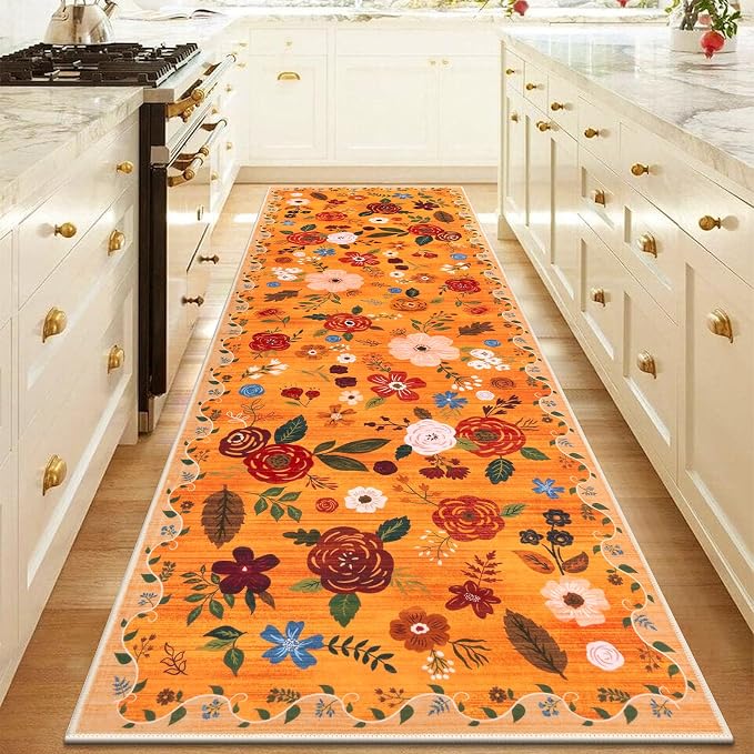 U'Artlines 2'6" x 8' Fall Boho Runner Rug by UArtlines