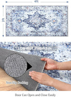 COMSLE Washable Door Mat, Front Door Mat Indoor Faux Wool Absorbent Small Rugs - Image 2