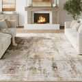 FMFUNCTEX 6x9 Washable Area Rug Brown Grey Neutral Abstract Modern Large Non by Fmfunctex